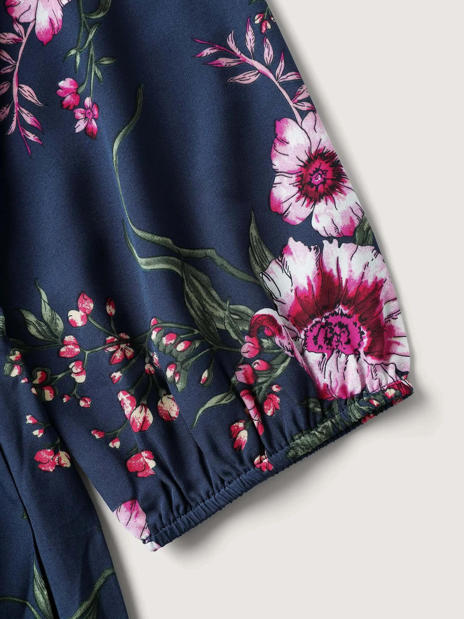 Floral Print Side Slit Pockets Midi Dress sold by Bloomchic product image thumbnail 5