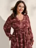 Paisley Print Shirred Waist Tiered Midi Dress sold by Bloomchic