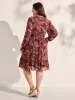 Paisley Print Shirred Waist Tiered Midi Dress sold by Bloomchic