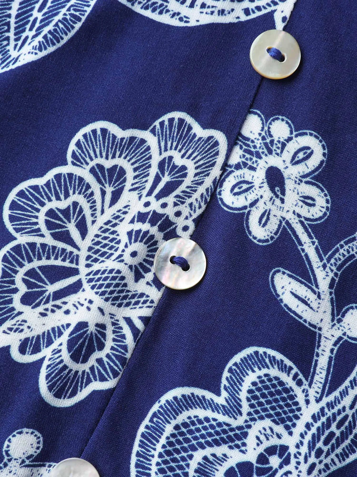 Rayon Floral Print Stretchy Waist Midi Dress sold by Bloomchic product image thumbnail 5