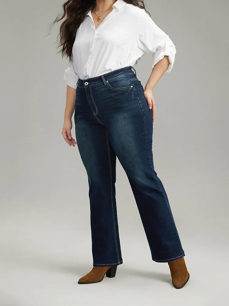 Contrast Stitch Dark Wash Jeans sold by Bloomchic product image thumbnail 3