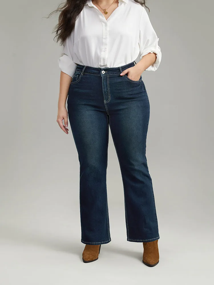 Contrast Stitch Dark Wash Jeans sold by Bloomchic
