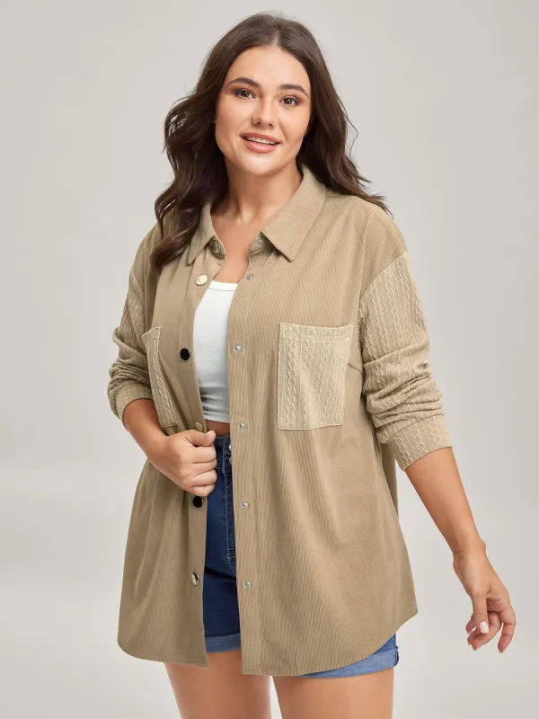 High-Low Hem Color Contrast Jacket sold by Bloomchic