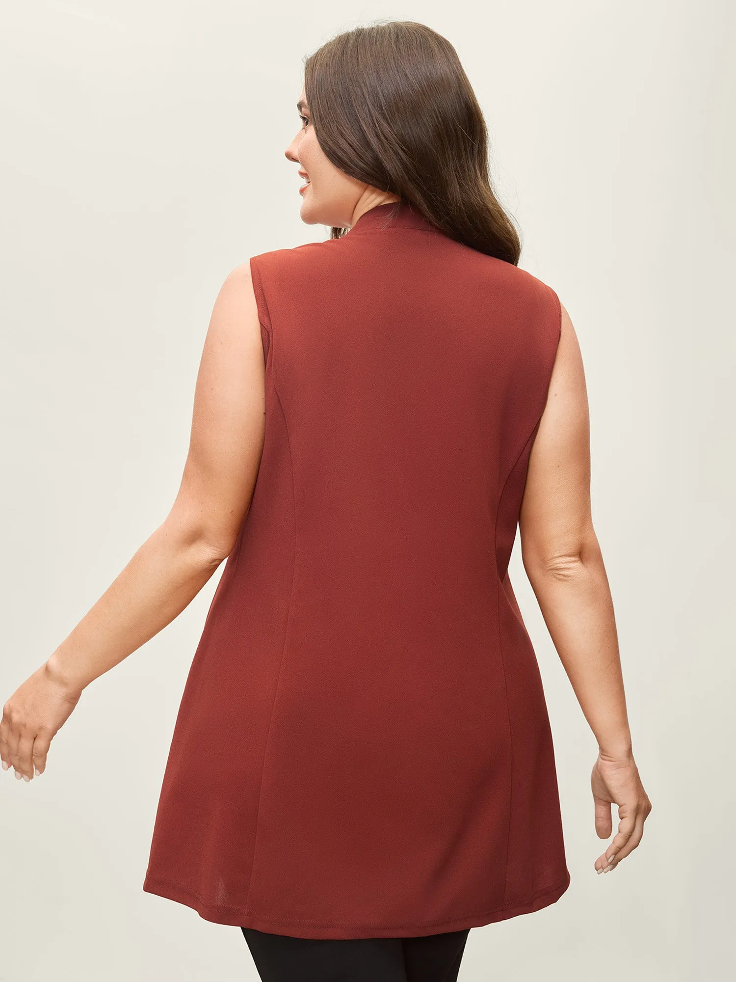 Stretchy Collar Button Detail Vest sold by Bloomchic product image thumbnail 4