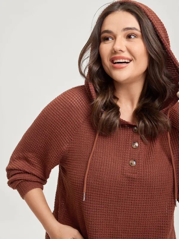 Textured Hooded Neck-Tie T-Shirt sold by Bloomchic