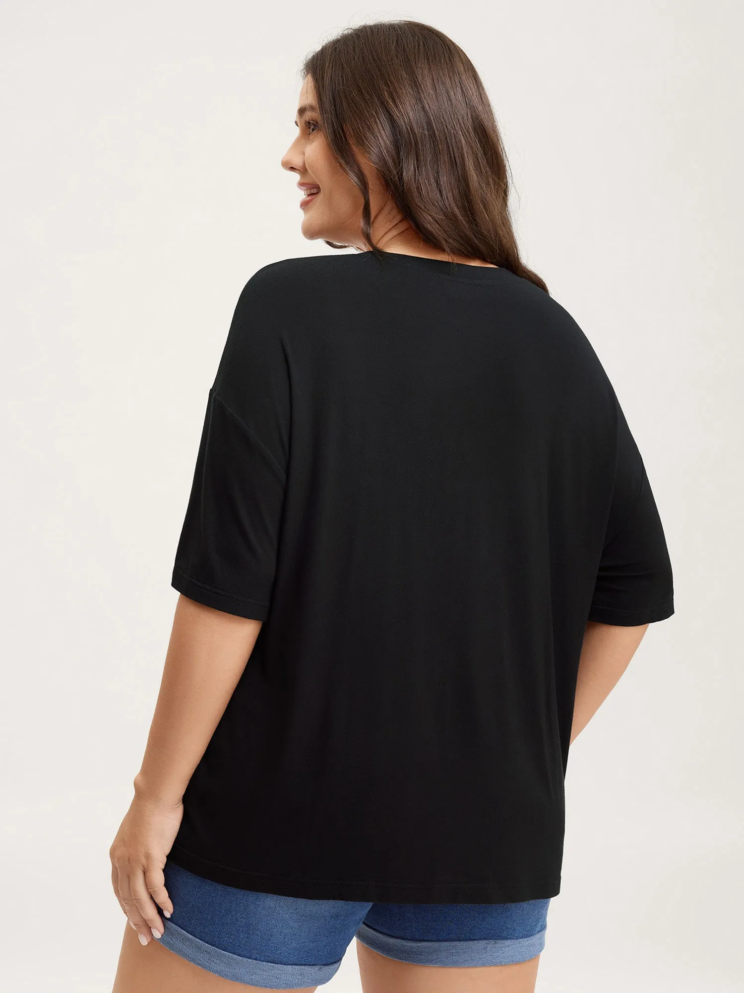 3D Bow-Tie Front Supersoft T-Shirt sold by Bloomchic product image thumbnail 4