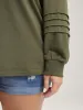 Striped Round Neck Relaxed Fit Sweatshirt sold by Bloomchic