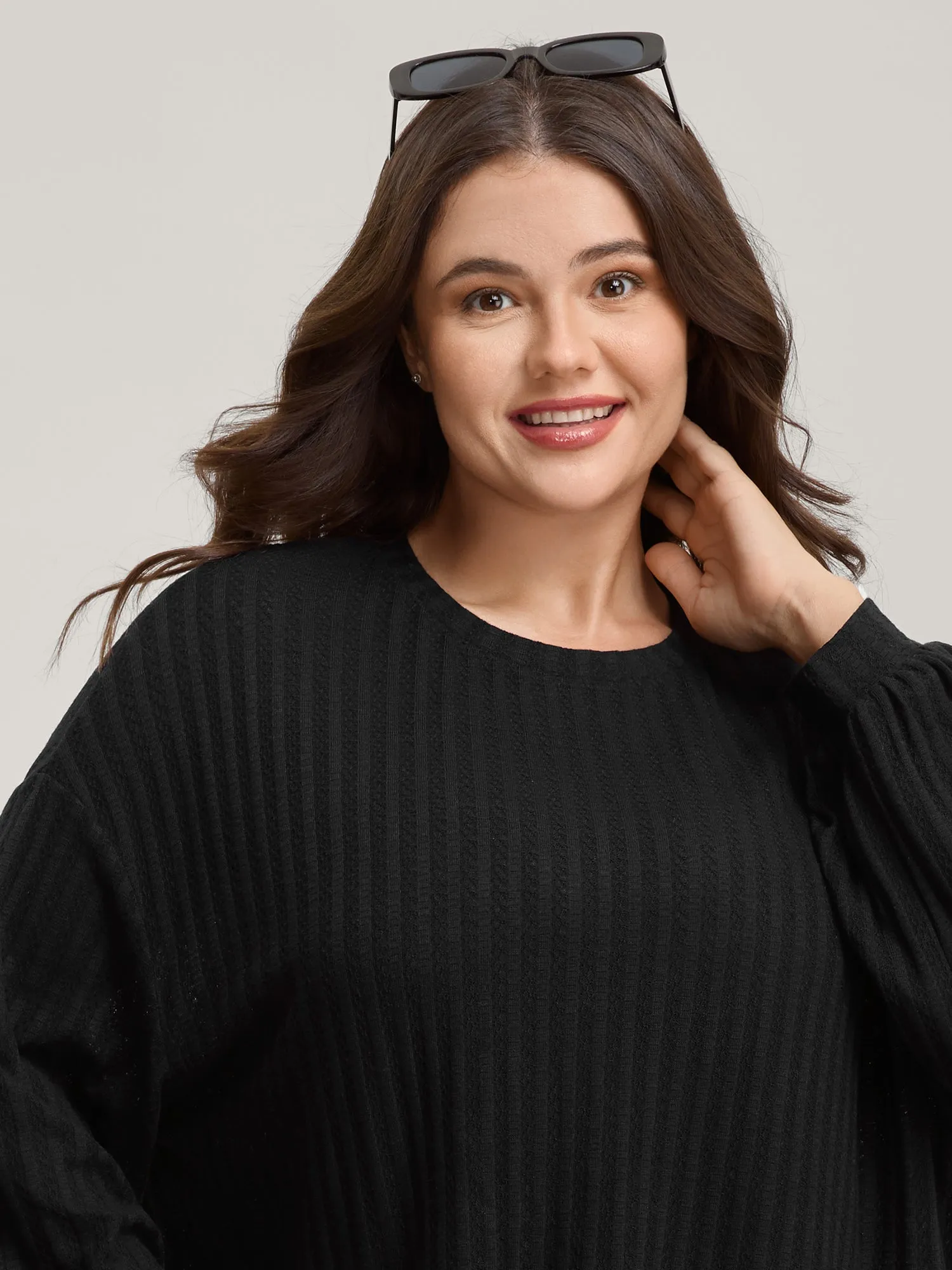 Heart Sheer Back Cut-Out Relaxed Sweatshirt sold by Bloomchic product image thumbnail 4