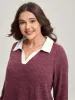 2-in-1 Collar Color Contrast Sweatshirt sold by Bloomchic