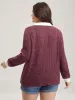 2-in-1 Collar Color Contrast Sweatshirt sold by Bloomchic
