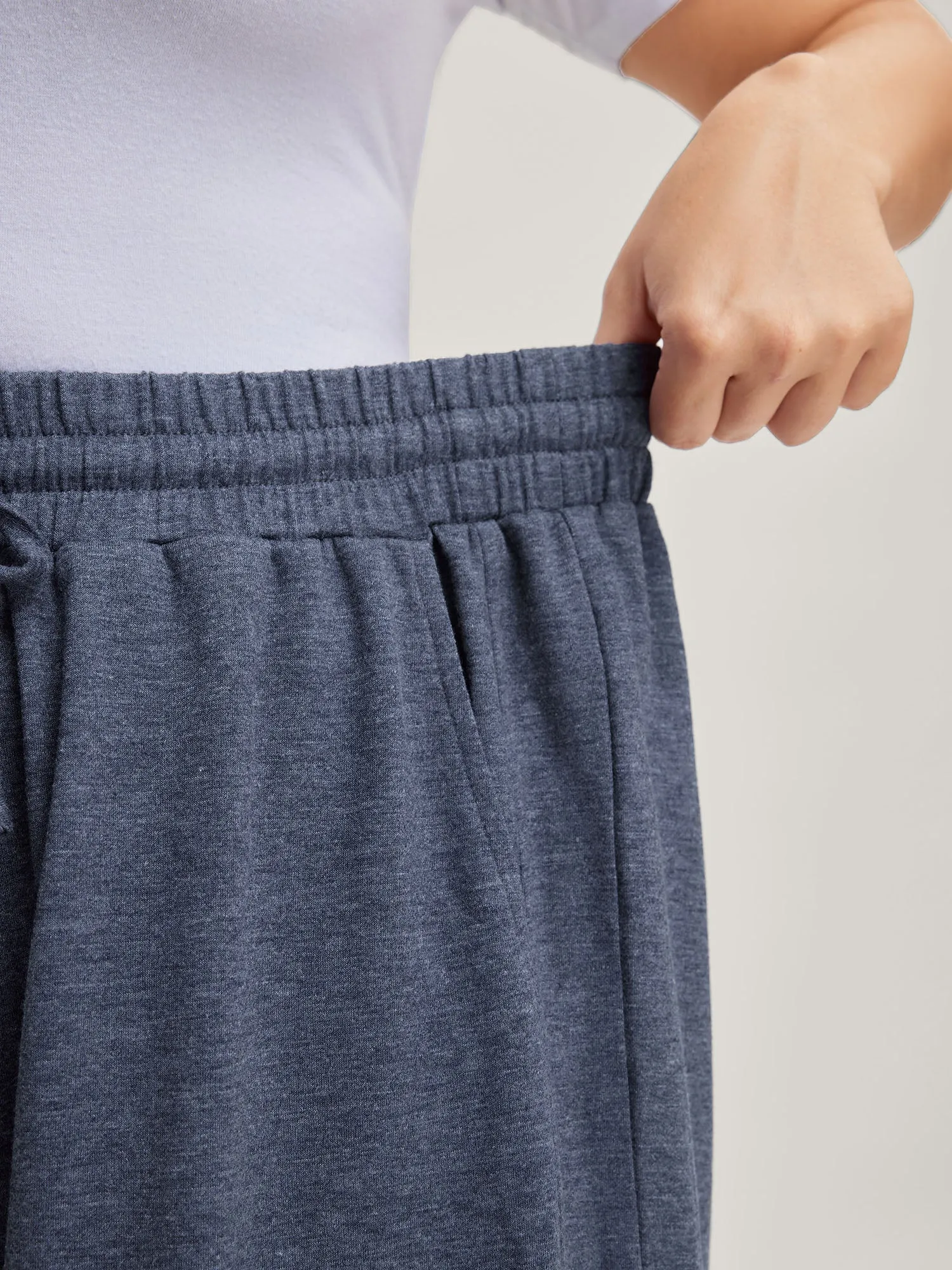 Waist Drawstring Split Hem Wide-Leg Pants sold by Bloomchic product image thumbnail 3