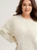 Floral Textured Ribbed Hem Pullover sold by Bloomchic