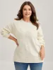 Floral Textured Ribbed Hem Pullover sold by Bloomchic