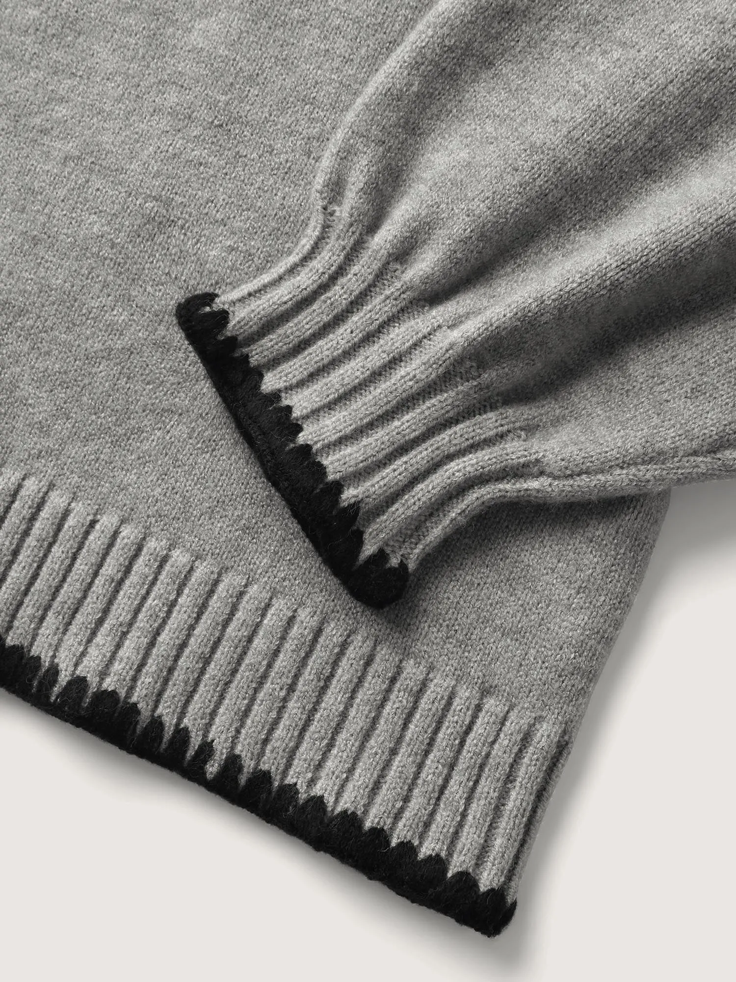 Supersoft Textured Contrast Lace Tie Knit Cardigan sold by Bloomchic product image thumbnail 5