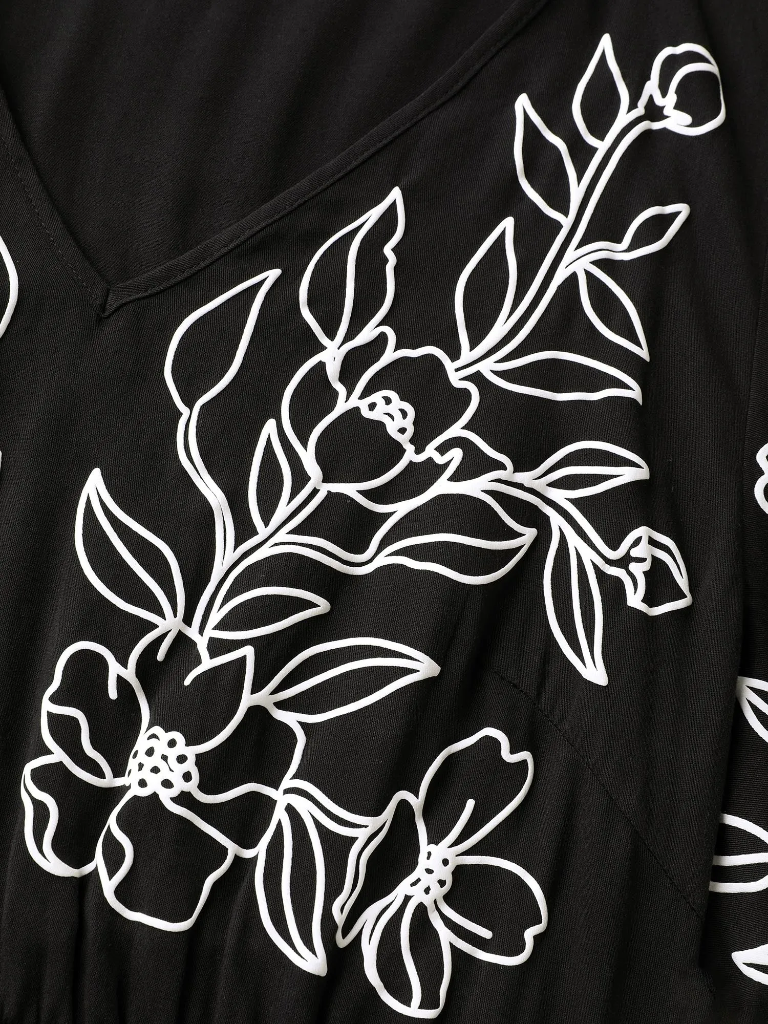 Floral Print Bodice Side Pockets Midi Dress sold by Bloomchic product image thumbnail 5