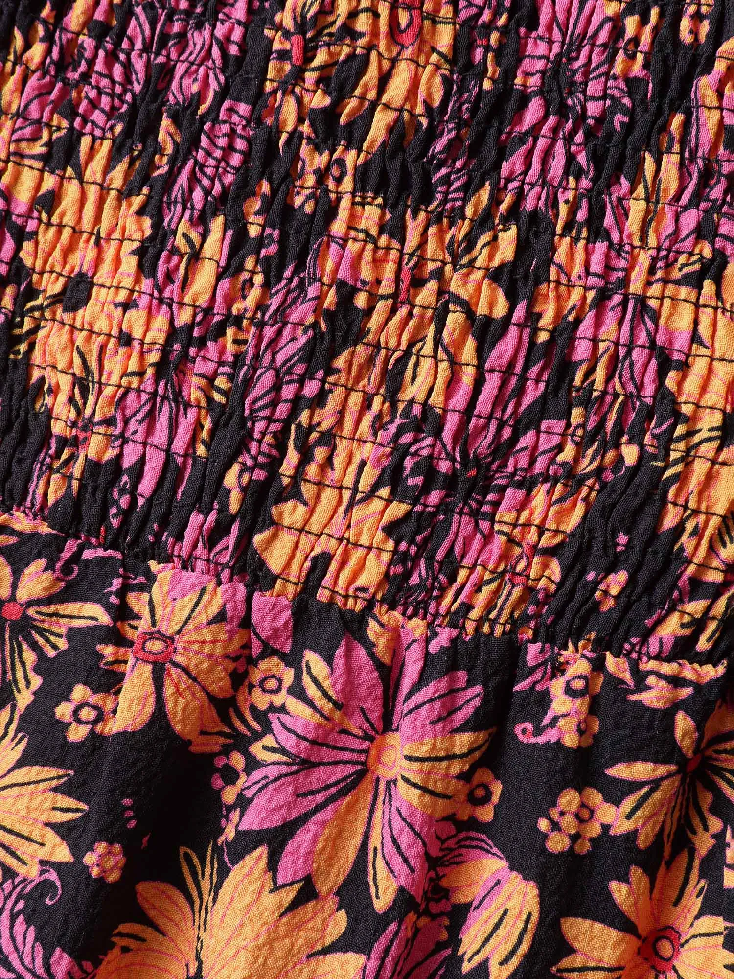 Floral Shirred Bust-Ease Midi Dress sold by Bloomchic product image thumbnail 5