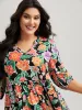 Colorful Floral Print Pockets Knee-Length Dress sold by Bloomchic