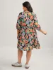 Colorful Floral Print Pockets Knee-Length Dress sold by Bloomchic