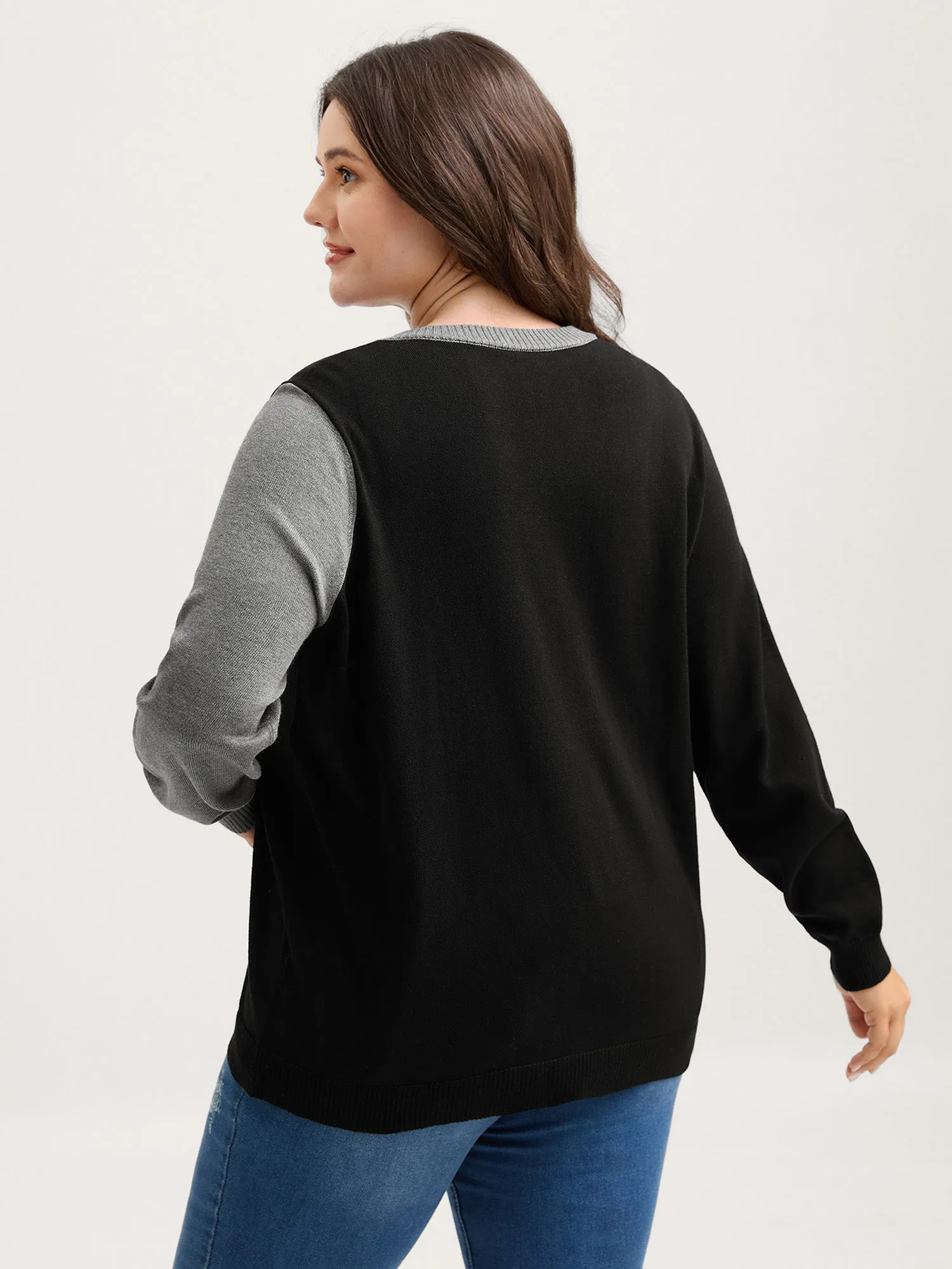 Supersoft Color Block Slim-Fit Pullover sold by Bloomchic product image thumbnail 5