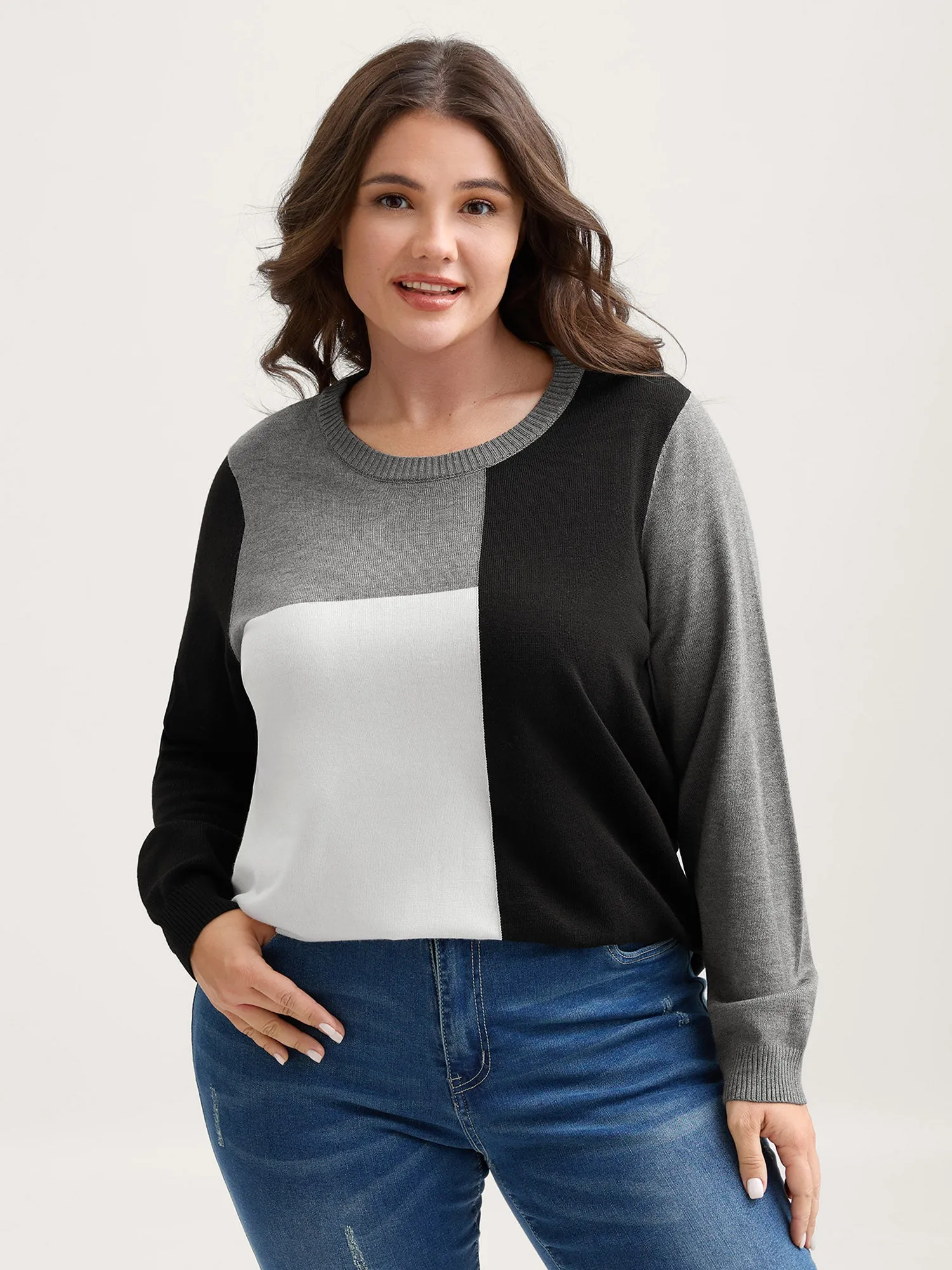 Supersoft Color Block Slim-Fit Pullover sold by Bloomchic product image thumbnail 4