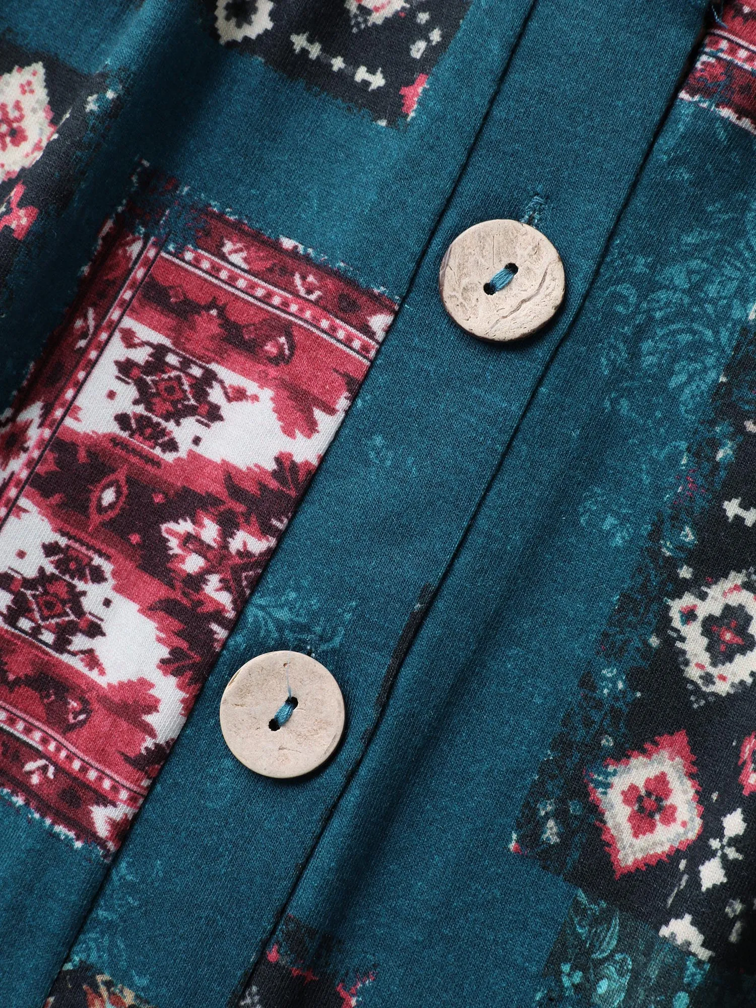 Supersoft Boho Collage Placket Pocket Jumpsuit sold by Bloomchic product image thumbnail 5