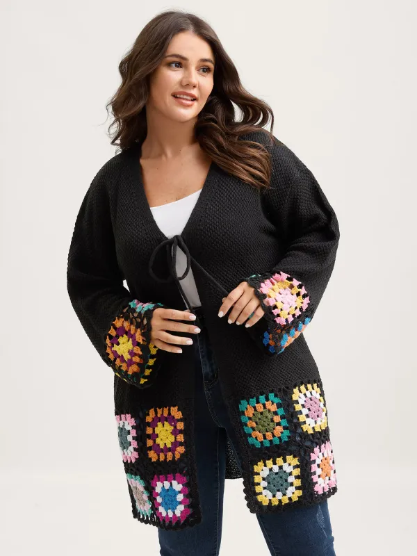 Floral Crochet Lace Open-Front Cardigan sold by Bloomchic