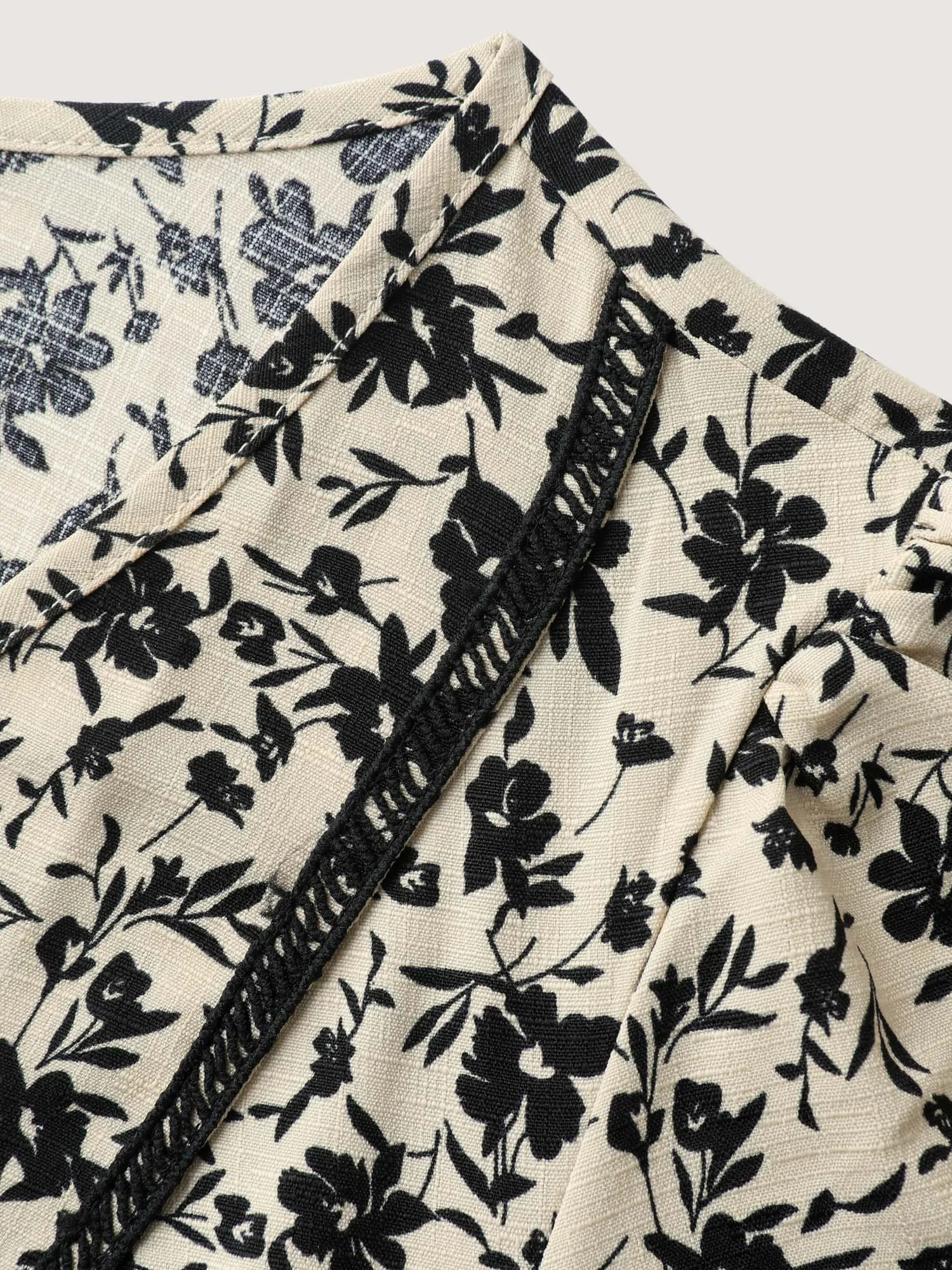 Silhouette Floral Cinched-Waist Midi Dress sold by Bloomchic product image thumbnail 5