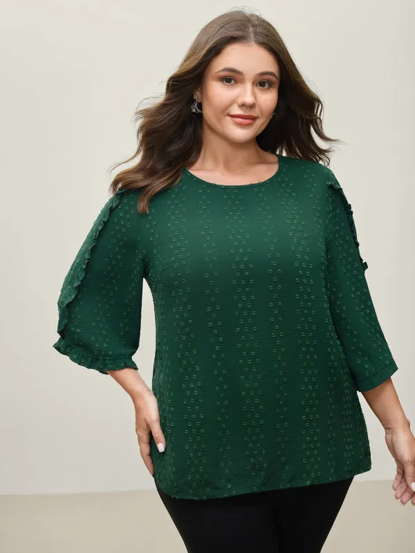 Petal Sleeve Arm-Friendly Blouse sold by Bloomchic