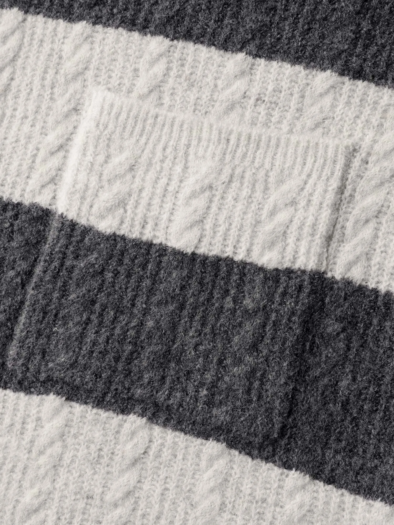 Striped Tissue Texture Knit Cardigan sold by Bloomchic product image thumbnail 5