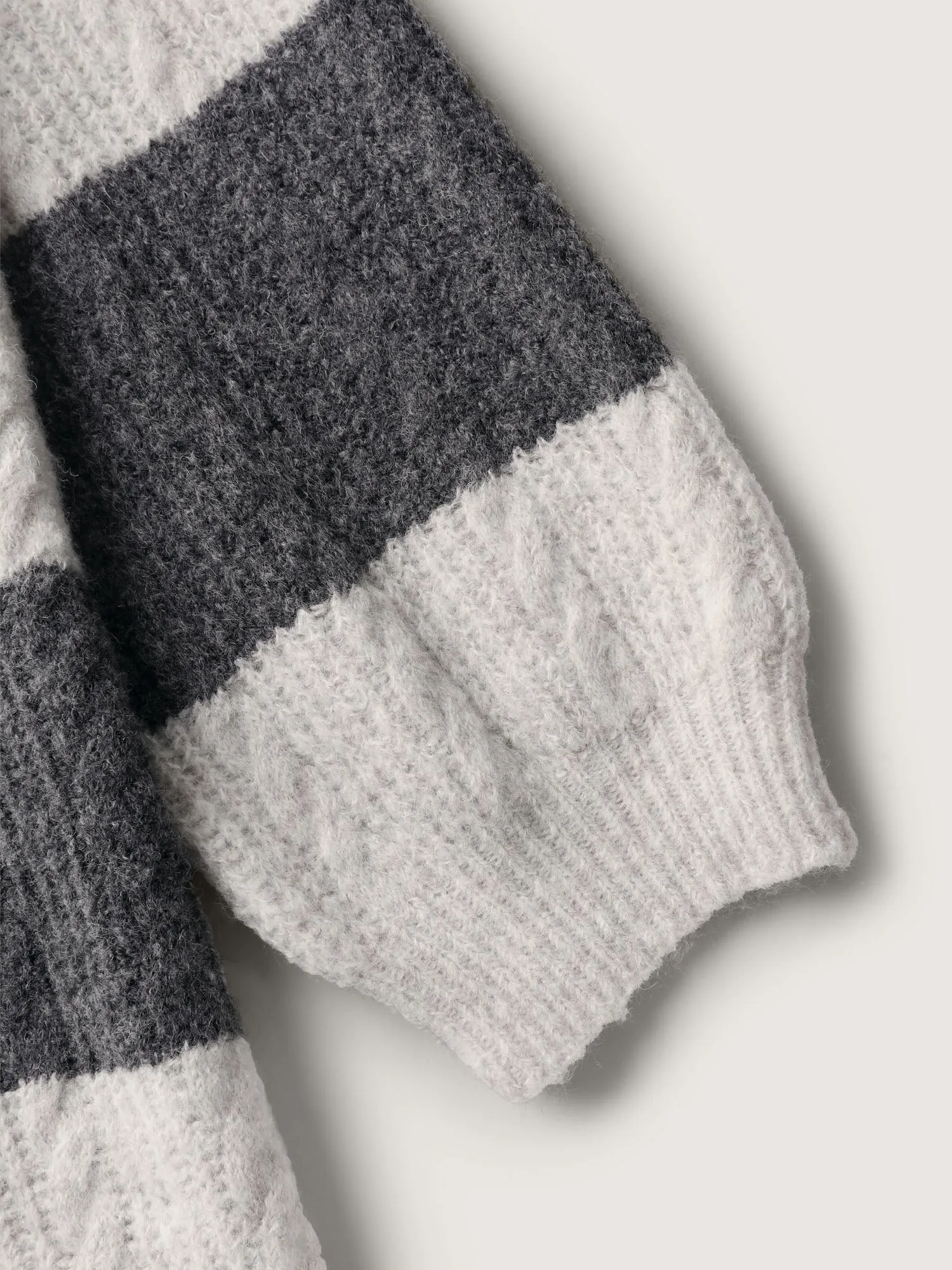 Striped Tissue Texture Knit Cardigan sold by Bloomchic product image thumbnail 4