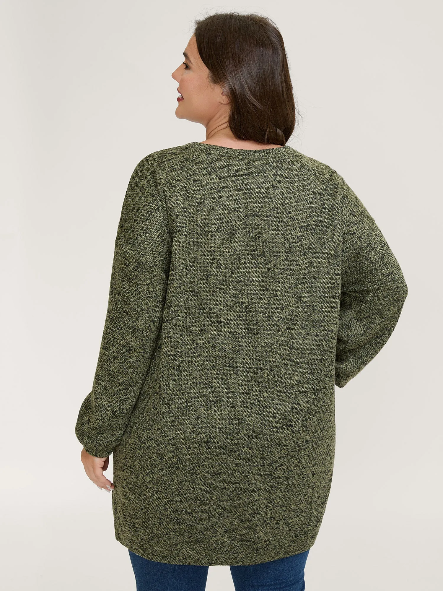 Relaxed Fit Split Hem Pullover sold by Bloomchic product image thumbnail 4