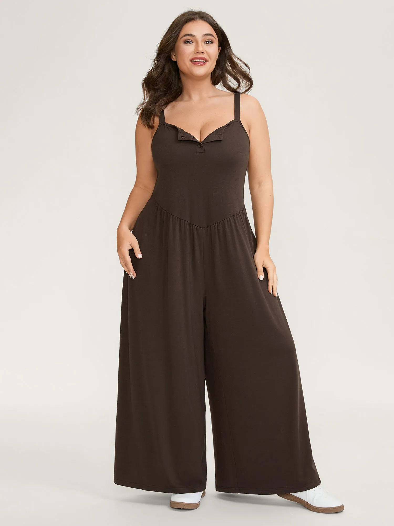 Supersoft Pleated Side Waist Detail Jumpsuit sold by Bloomchic product image thumbnail 4