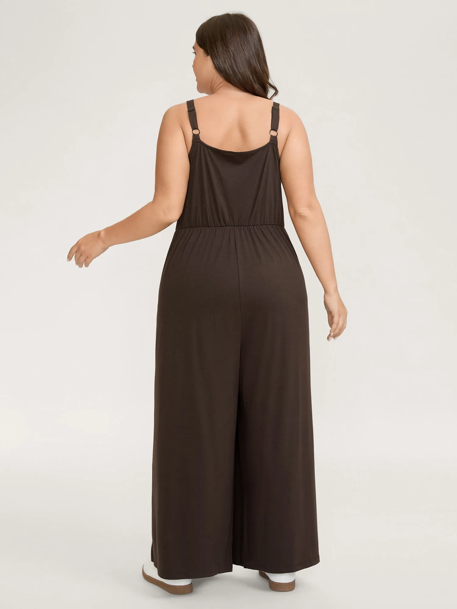 Supersoft Pleated Side Waist Detail Jumpsuit sold by Bloomchic product image thumbnail 5