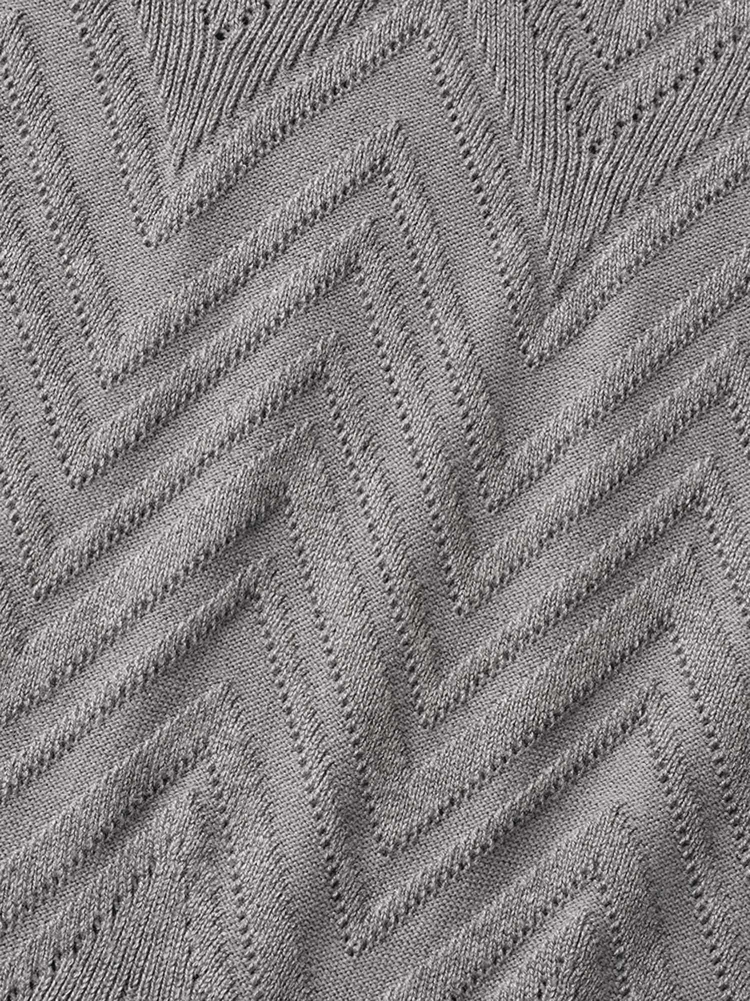 Folded Hem Textured Open-Front Cardigan sold by Bloomchic product image thumbnail 5