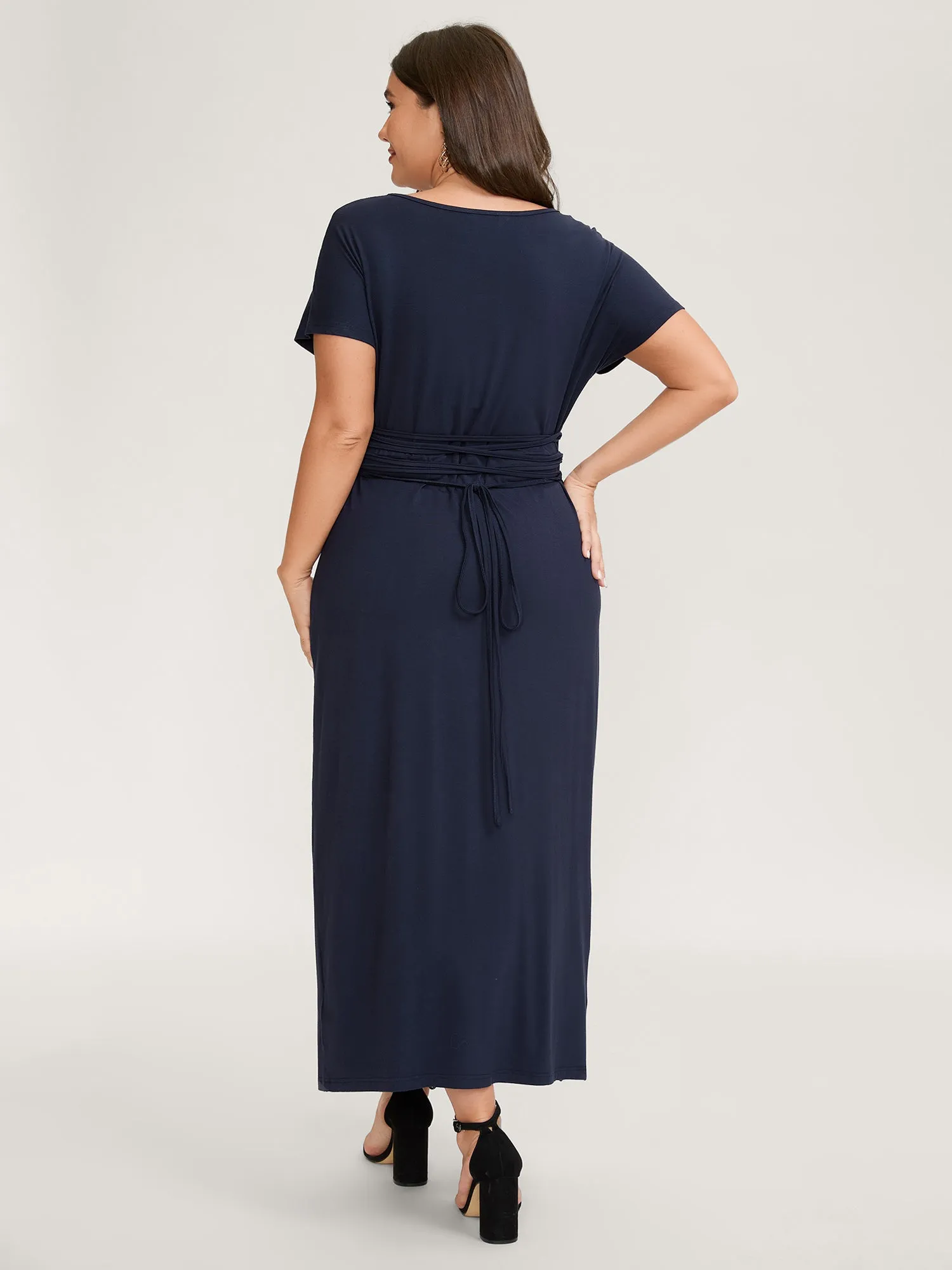 Supersoft Waist-Tie Slit Maxi Dress sold by Bloomchic product image thumbnail 5