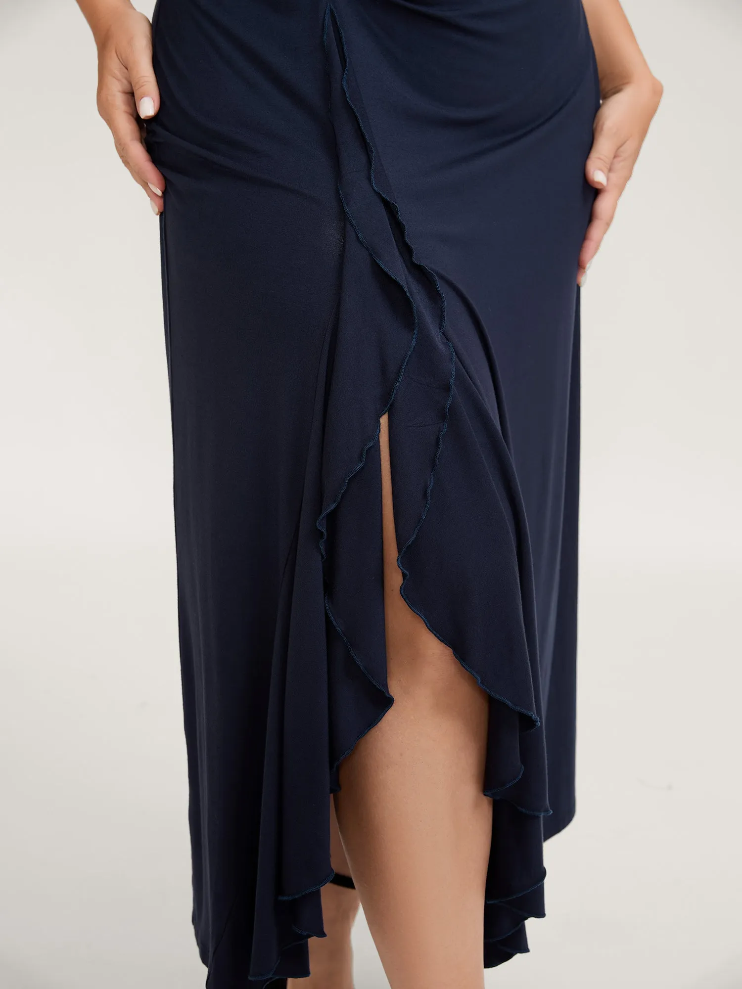 Supersoft Waist-Tie Slit Maxi Dress sold by Bloomchic product image thumbnail 3