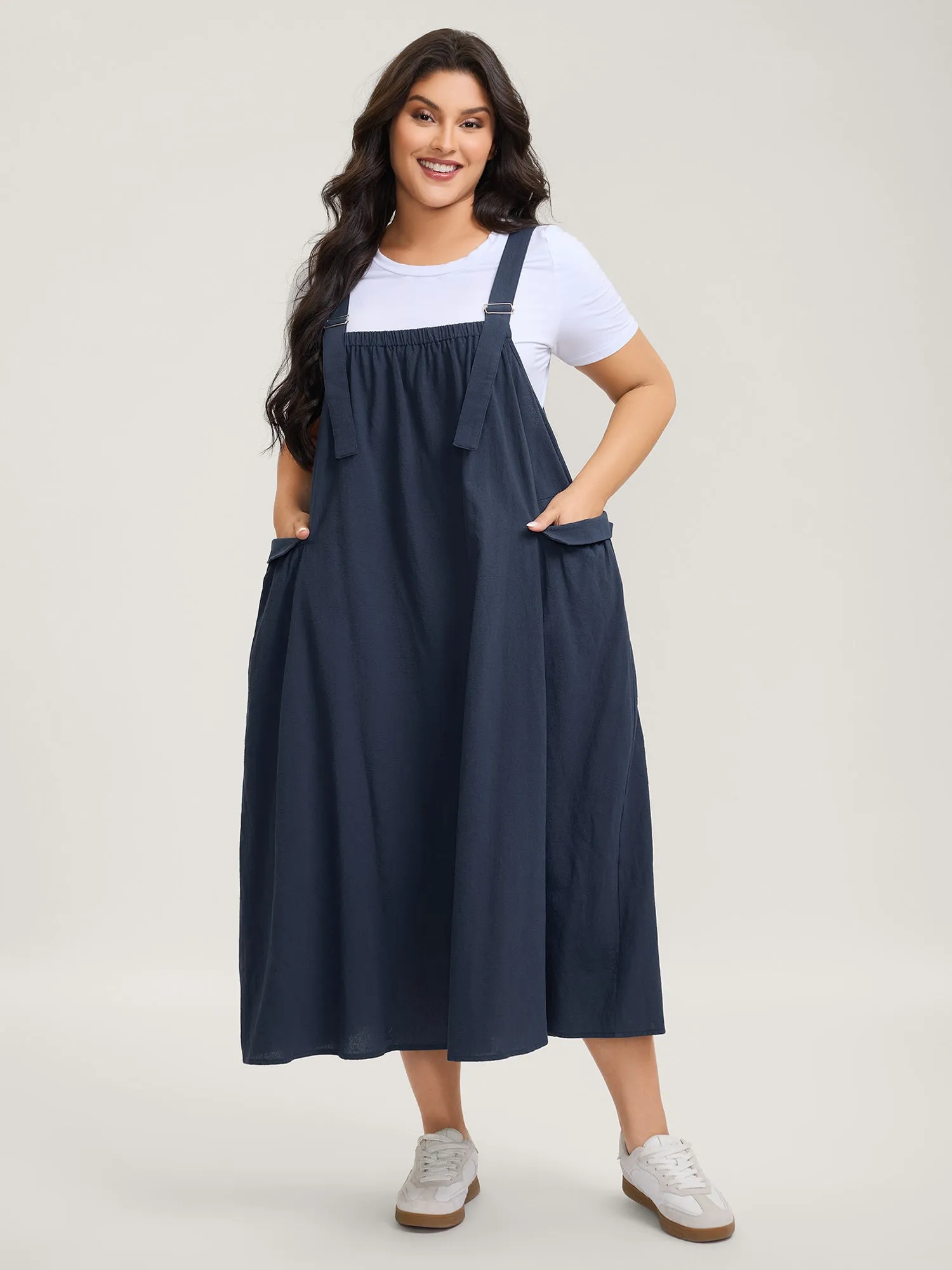 Pure Cotton Overall Straps Maxi Dress sold by Bloomchic product image thumbnail 3
