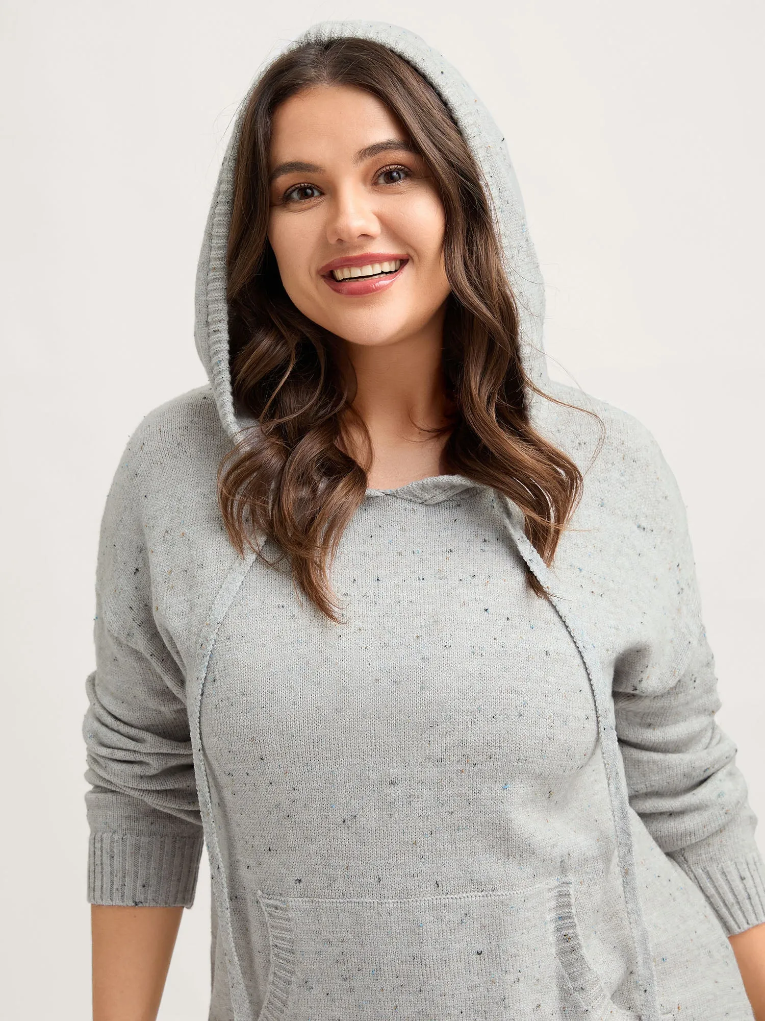 Heather Pocket Curvy Hem Pullover sold by Bloomchic product image thumbnail 2