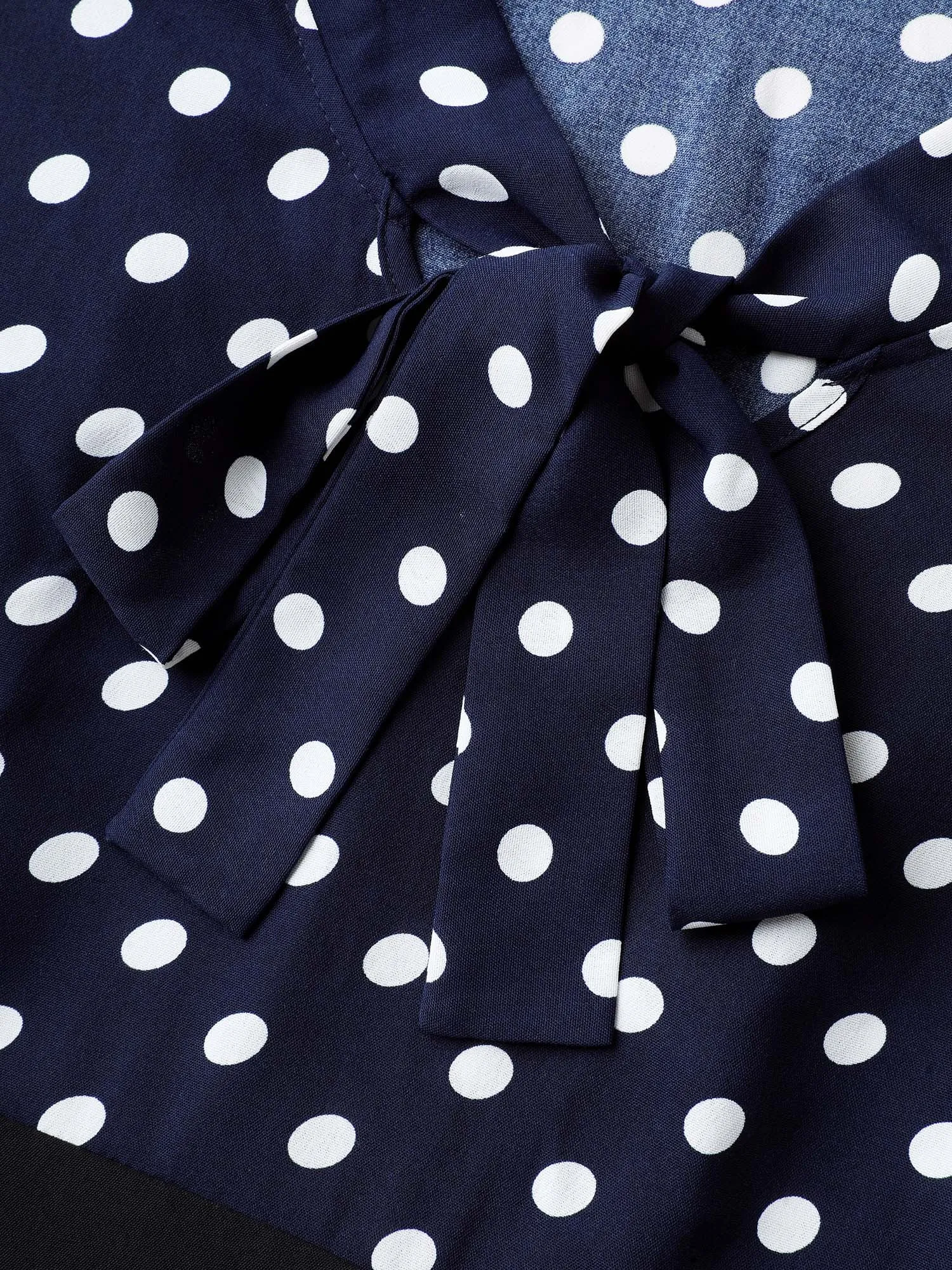Pretty Polka Dots Bow-Tie Midi Dress sold by Bloomchic product image thumbnail 5