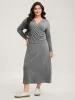 Wrap Stretchy Long Sleeve Knit Maxi Dress sold by Bloomchic