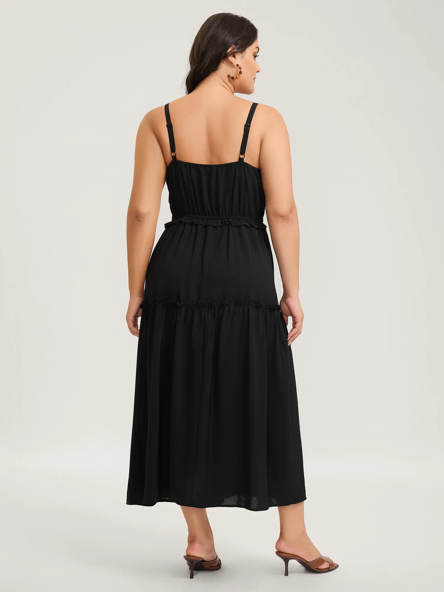 Lace Trim Tiered Cami Maxi Dress sold by Bloomchic product image thumbnail 4