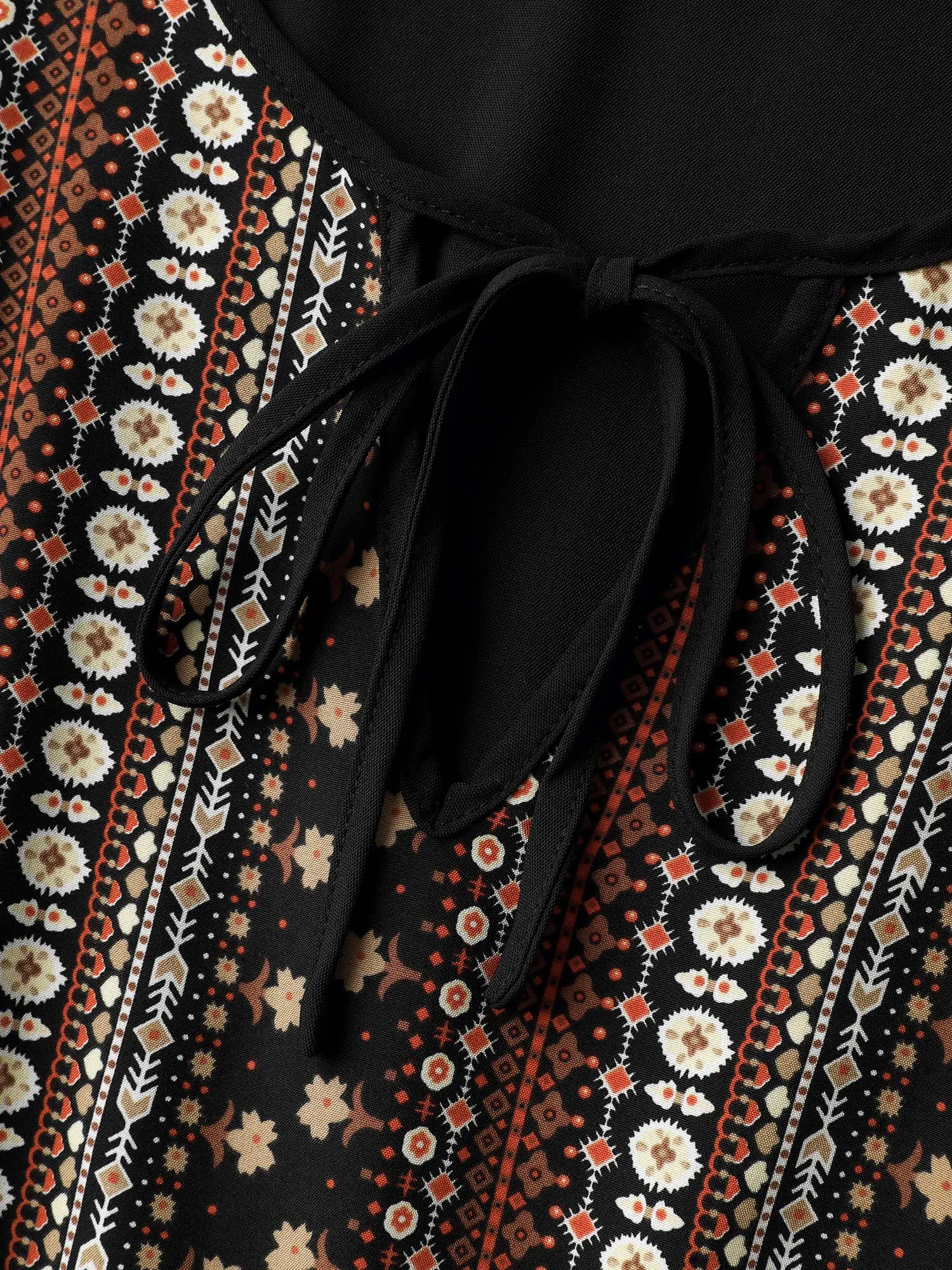 Boho Stripes Neck Tie Midi Dress sold by Bloomchic product image thumbnail 5