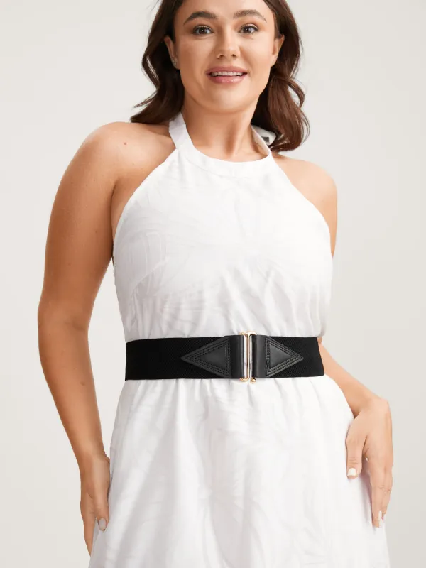 Metal Buckle Stretch Wide Belt sold by Bloomchic