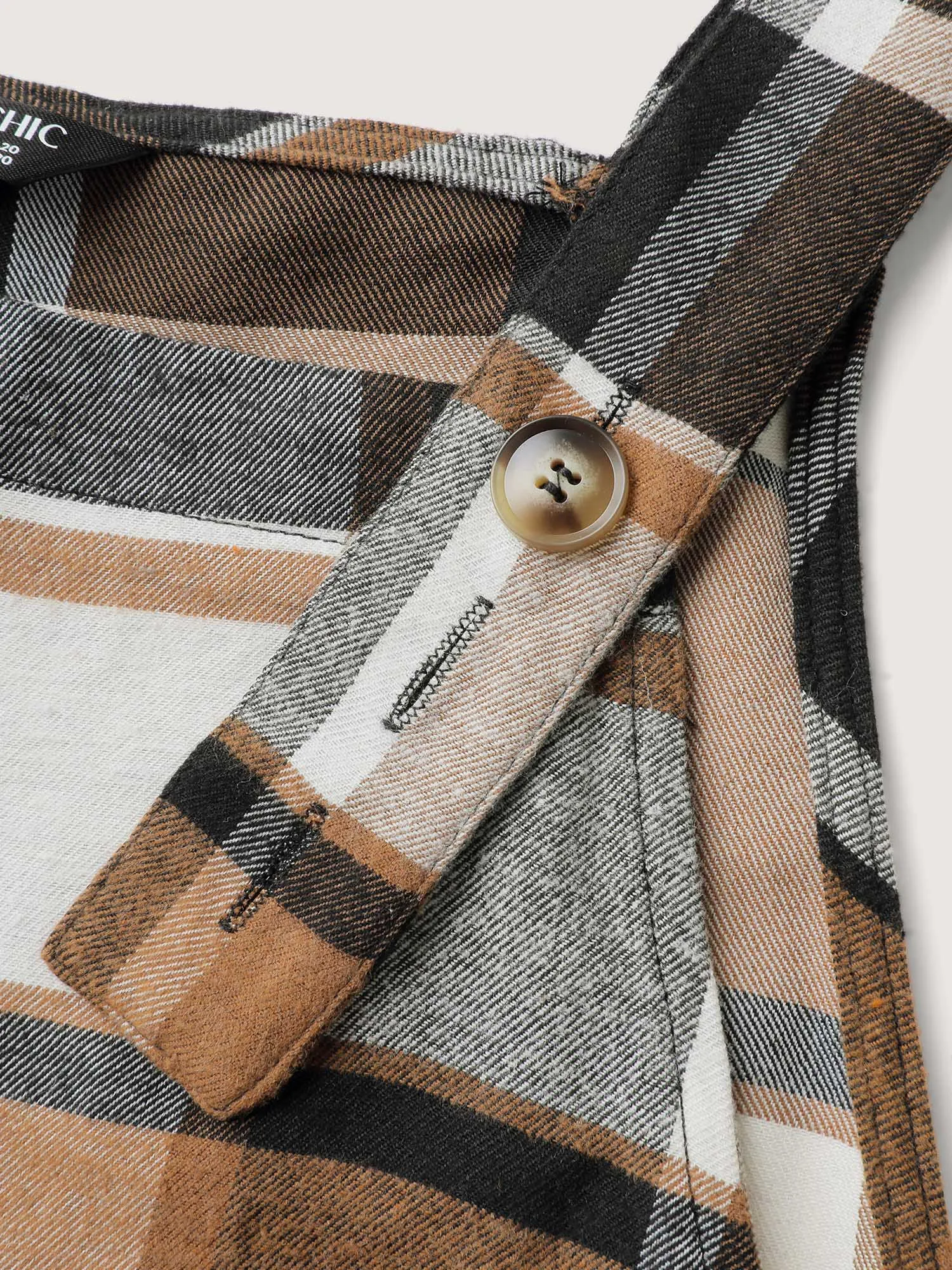 Plaid Print Overall Straps Pockets Jumpsuit sold by Bloomchic product image thumbnail 5