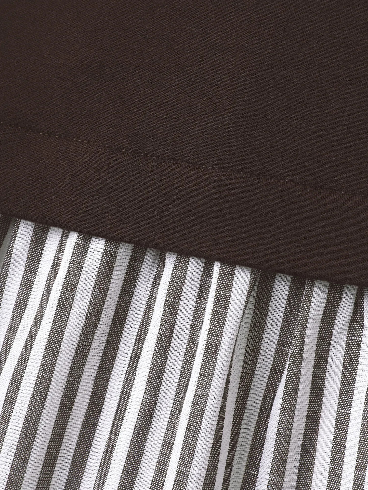 Striped Contrast Drop Shoulder Sweatshirt sold by Bloomchic product image thumbnail 5