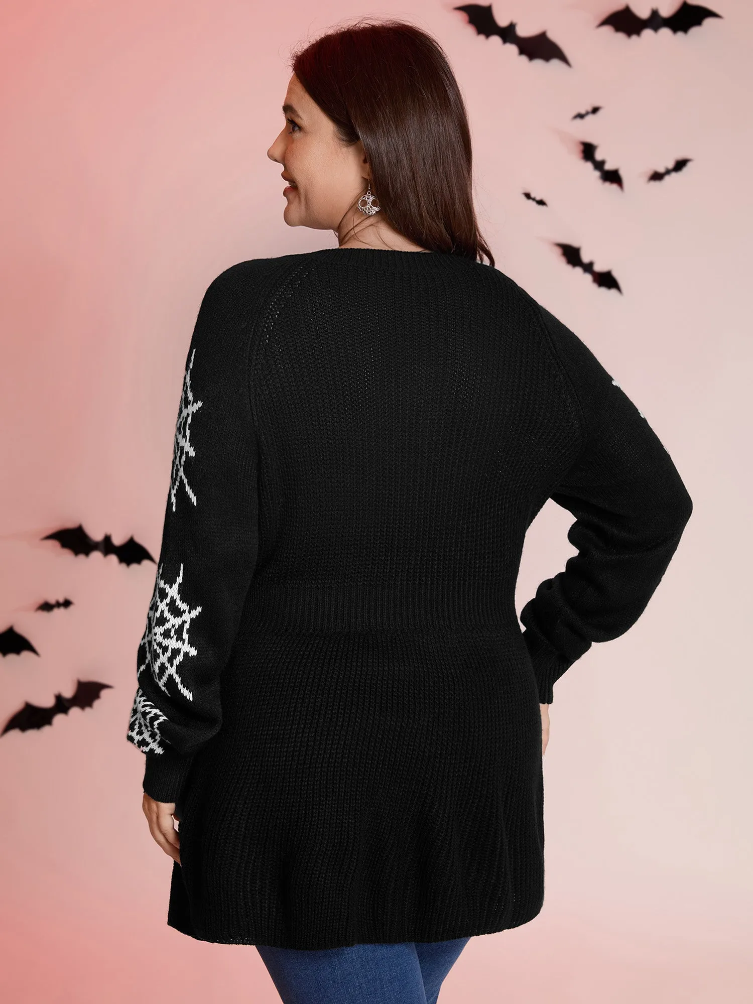 Spiderweb Waist-Cinched Flared Pullover sold by Bloomchic product image thumbnail 4