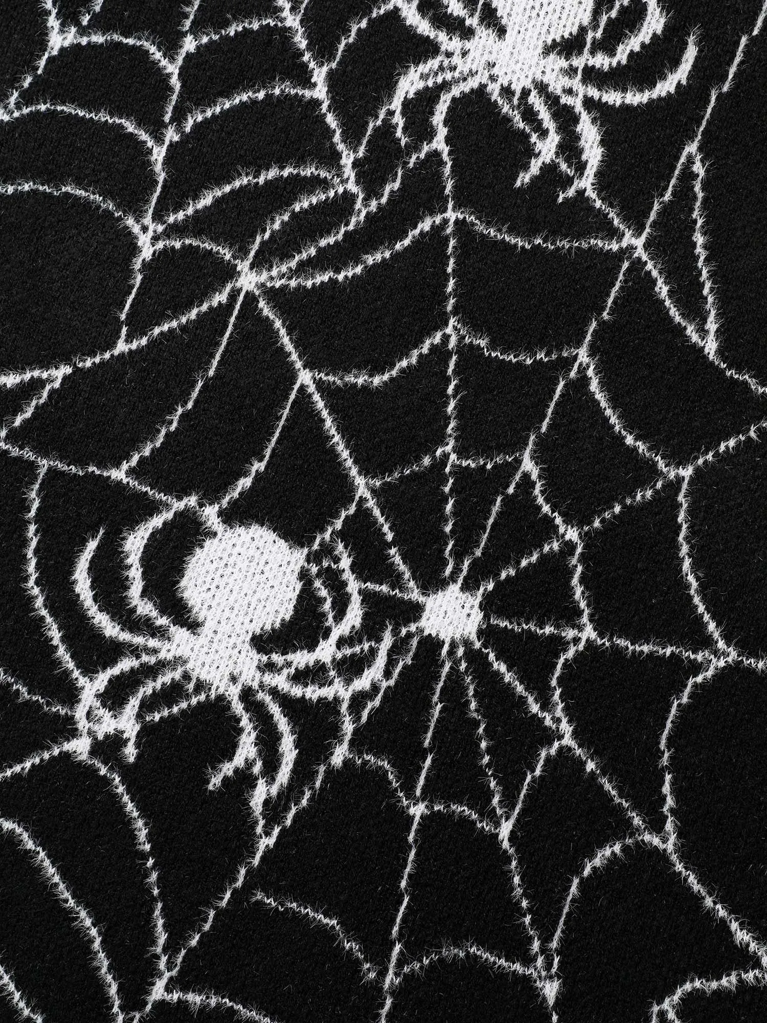 Spiderweb Jacquard Print Ribbed Pullover sold by Bloomchic product image thumbnail 5