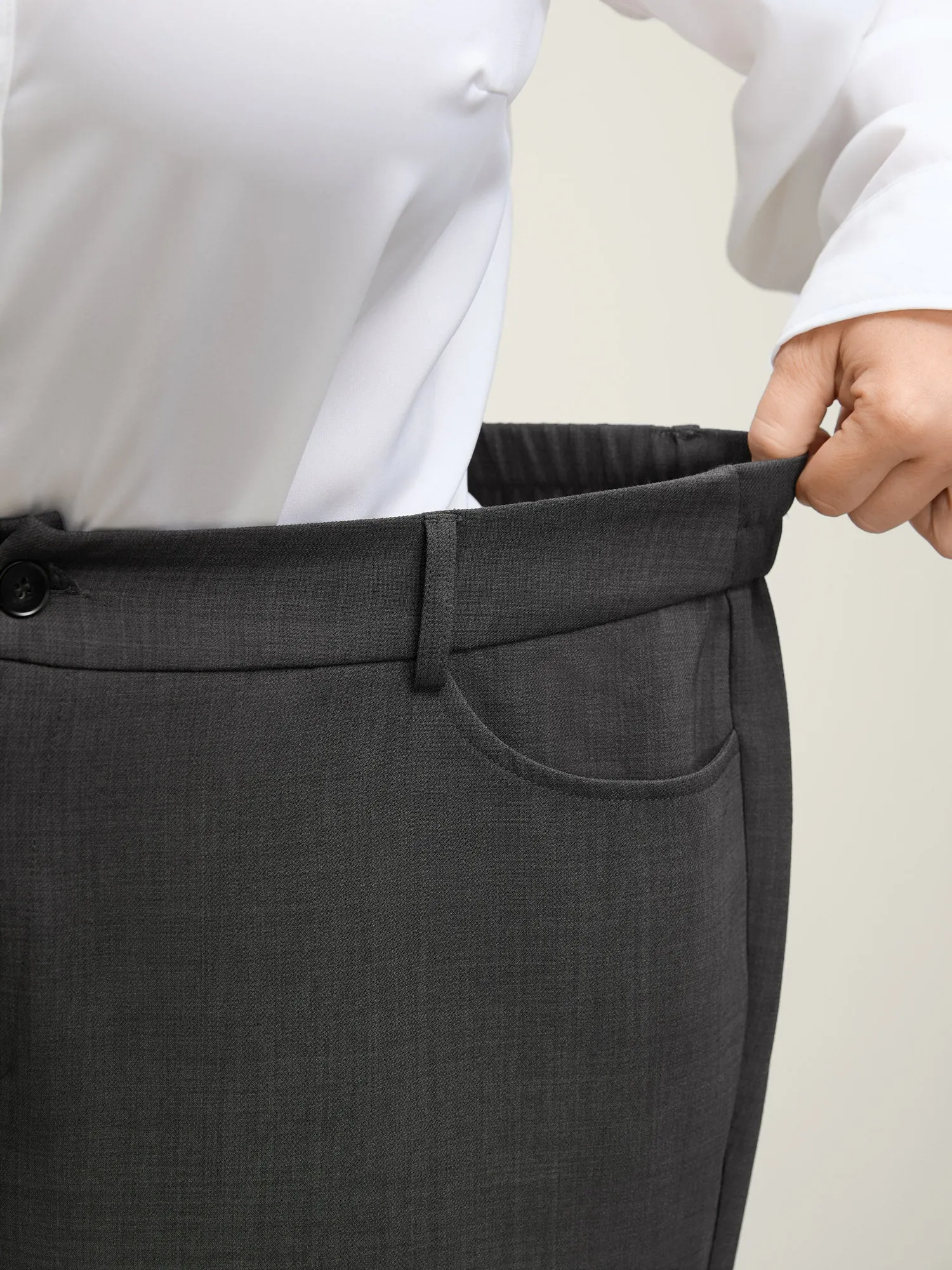 Stretch Woven Micro Flare Pants sold by Bloomchic product image thumbnail 3