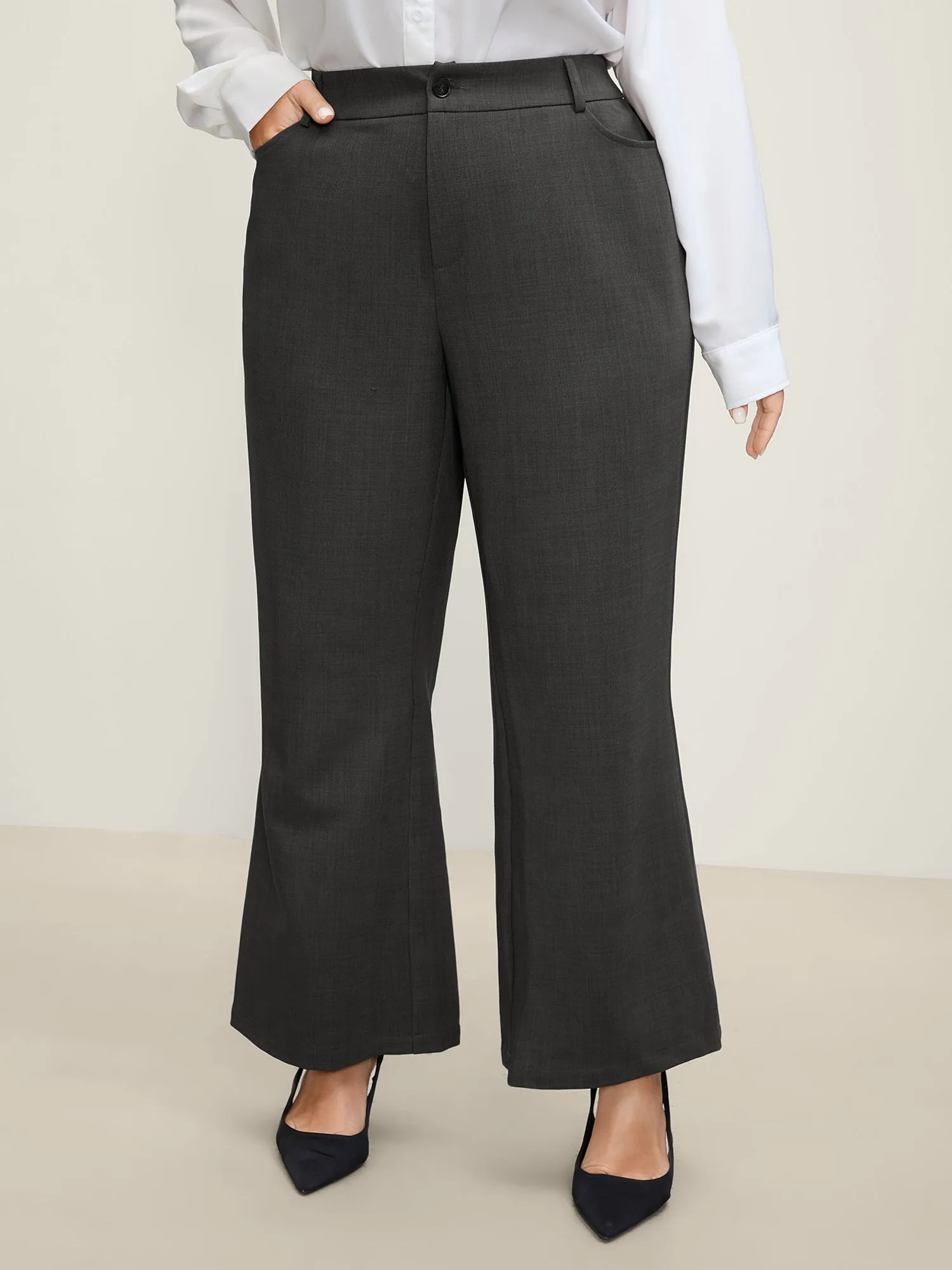 Stretch Woven Micro Flare Pants sold by Bloomchic