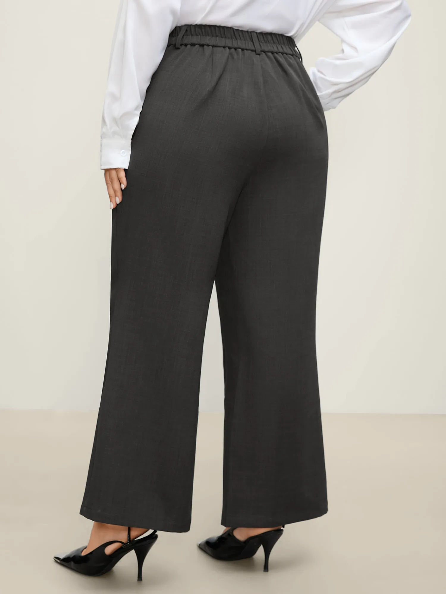 Stretch Woven Micro Flare Pants sold by Bloomchic product image thumbnail 4